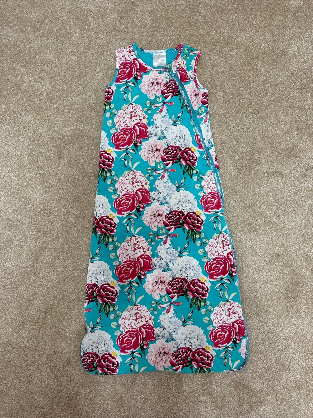 Posh Peanut Floral with Pink and White Rose Print Sleep Sack